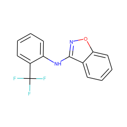 FC(F)(F)c1ccccc1Nc1noc2ccccc12 ZINC000045291539