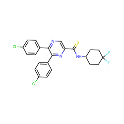 FC1(F)CCC(NC(=S)c2cnc(-c3ccc(Cl)cc3)c(-c3ccc(Cl)cc3)n2)CC1 ZINC000045340188