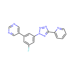 Fc1cc(-c2cncnc2)cc(-n2nnc(-c3ccccn3)n2)c1 ZINC000028385425