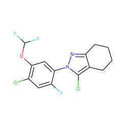 Fc1cc(Cl)c(OC(F)F)cc1-n1nc2c(c1Cl)CCCC2 ZINC000006091128