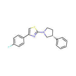 Fc1ccc(-c2csc(N3CC[C@H](c4ccccc4)C3)n2)cc1 ZINC000000381831