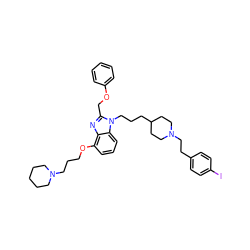 Ic1ccc(CCN2CCC(CCCn3c(COc4ccccc4)nc4c(OCCCN5CCCCC5)cccc43)CC2)cc1 ZINC000003922139