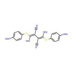N#CC(=C(/N)Sc1ccc(N)cc1)/C(C#N)=C(\N)Sc1ccc(N)cc1 ZINC000034802605