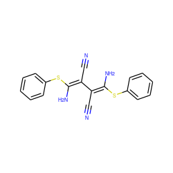 N#CC(=C(/N)Sc1ccccc1)/C(C#N)=C(\N)Sc1ccccc1 ZINC000002391793