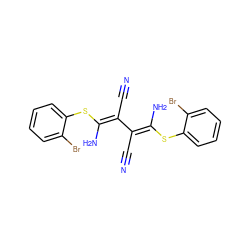 N#CC(=C(/N)Sc1ccccc1Br)/C(C#N)=C(\N)Sc1ccccc1Br ZINC000034802611
