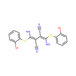 N#CC(=C(/N)Sc1ccccc1O)/C(C#N)=C(\N)Sc1ccccc1O ZINC000034802599