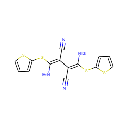 N#CC(=C(/N)Sc1cccs1)/C(C#N)=C(\N)Sc1cccs1 ZINC000034802602