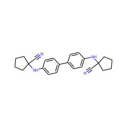 N#CC1(Nc2ccc(-c3ccc(NC4(C#N)CCCC4)cc3)cc2)CCCC1 ZINC000001686516