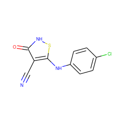 N#Cc1c(Nc2ccc(Cl)cc2)s[nH]c1=O ZINC000015924360