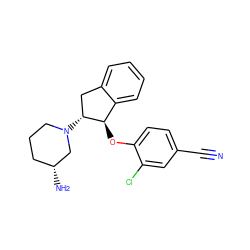 N#Cc1ccc(O[C@@H]2c3ccccc3C[C@H]2N2CCC[C@@H](N)C2)c(Cl)c1 ZINC000072317946