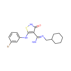 N/C(=N\CC1CCCCC1)c1c(Nc2cccc(Br)c2)s[nH]c1=O ZINC000034802620