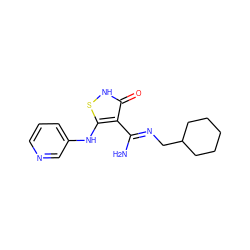 N/C(=N\CC1CCCCC1)c1c(Nc2cccnc2)s[nH]c1=O ZINC000034802636