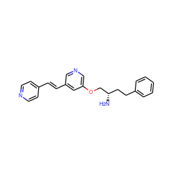 N[C@@H](CCc1ccccc1)COc1cncc(/C=C/c2ccncc2)c1 ZINC000014957604