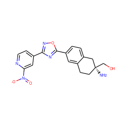 N[C@]1(CO)CCc2cc(-c3nc(-c4ccnc([N+](=O)[O-])c4)no3)ccc2C1 ZINC001772584175
