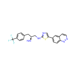 N[C@H](CNc1ncc(-c2ccc3nnccc3c2)s1)Cc1ccc(C(F)(F)F)cc1 ZINC000049112655