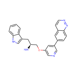 N[C@H](COc1cncc(-c2ccc3nnccc3c2)c1)Cc1c[nH]c2ccccc12 ZINC000038459828