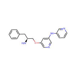 N[C@H](COc1cncc(Nc2cccnc2)c1)Cc1ccccc1 ZINC000014957437