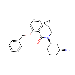 N[C@H]1CCC[C@@H](N(CC2CC2)C(=O)c2ccccc2OCc2ccccc2)C1 ZINC000096286344