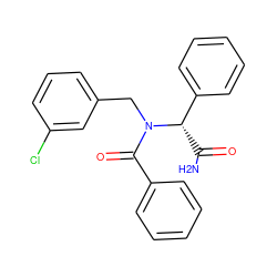 NC(=O)[C@@H](c1ccccc1)N(Cc1cccc(Cl)c1)C(=O)c1ccccc1 ZINC001772645648
