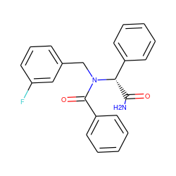 NC(=O)[C@@H](c1ccccc1)N(Cc1cccc(F)c1)C(=O)c1ccccc1 ZINC001772590075