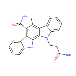 NC(=O)CCn1c2ccccc2c2c3c(c4c5ccccc5[nH]c4c21)C(=O)NC3 ZINC000029570866