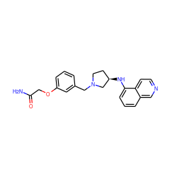 NC(=O)COc1cccc(CN2CC[C@@H](Nc3cccc4cnccc34)C2)c1 ZINC000114336427