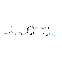 NC(=O)N/N=C/c1ccc(Oc2ccc(F)cc2)cc1 ZINC000000006785