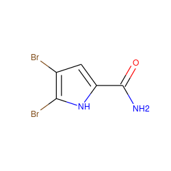 NC(=O)c1cc(Br)c(Br)[nH]1 ZINC000013450873