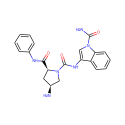 NC(=O)n1cc(NC(=O)N2C[C@@H](N)C[C@H]2C(=O)Nc2ccccc2)c2ccccc21 ZINC000200838658