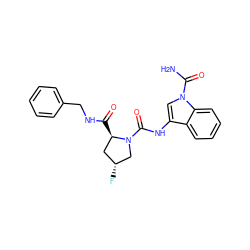 NC(=O)n1cc(NC(=O)N2C[C@H](F)C[C@H]2C(=O)NCc2ccccc2)c2ccccc21 ZINC000200834171