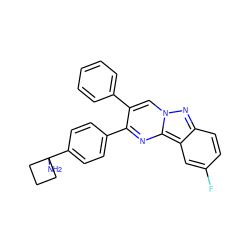 NC1(c2ccc(-c3nc4c5cc(F)ccc5nn4cc3-c3ccccc3)cc2)CCC1 ZINC000143446503