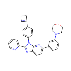NC1(c2ccc(-n3c(-c4ccccn4)nc4ccc(-c5cccc(N6CCOCC6)c5)nc43)cc2)CCC1 ZINC000169705890