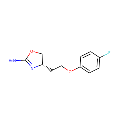 NC1=N[C@@H](CCOc2ccc(F)cc2)CO1 ZINC000117273988