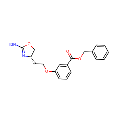 NC1=N[C@@H](CCOc2cccc(C(=O)OCc3ccccc3)c2)CO1 ZINC000068198361