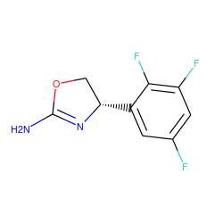 NC1=N[C@@H](c2cc(F)cc(F)c2F)CO1 ZINC000148973039