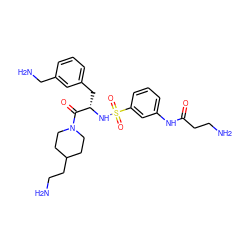 NCCC(=O)Nc1cccc(S(=O)(=O)N[C@@H](Cc2cccc(CN)c2)C(=O)N2CCC(CCN)CC2)c1 ZINC000040861765