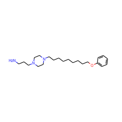 NCCCN1CCN(CCCCCCCCCOc2ccccc2)CC1 ZINC000103193805