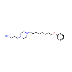 NCCCN1CCN(CCCCCCCCOc2ccccc2)CC1 ZINC000103193808