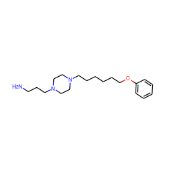 NCCCN1CCN(CCCCCCOc2ccccc2)CC1 ZINC000103192318