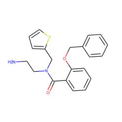 NCCN(Cc1cccs1)C(=O)c1ccccc1OCc1ccccc1 ZINC000034873659