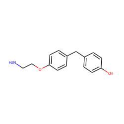 NCCOc1ccc(Cc2ccc(O)cc2)cc1 ZINC000473168926