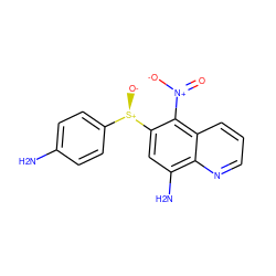 Nc1ccc([S@@+]([O-])c2cc(N)c3ncccc3c2[N+](=O)[O-])cc1 ZINC000029480659