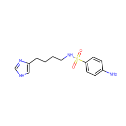 Nc1ccc(S(=O)(=O)NCCCCc2c[nH]cn2)cc1 ZINC000026247705