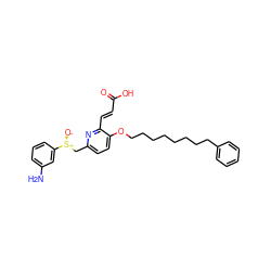 Nc1cccc([S@@+]([O-])Cc2ccc(OCCCCCCCCc3ccccc3)c(/C=C/C(=O)O)n2)c1 ZINC000013833525