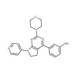 Nc1cccc(-c2nc(N3CCOCC3)nc3c2CCN3c2ccncc2)c1 ZINC000095596957