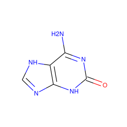 Nc1nc(=O)[nH]c2nc[nH]c12 ZINC000084403374