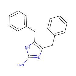 Nc1nc(Cc2ccccc2)c(Cc2ccccc2)[nH]1 ZINC000013833533