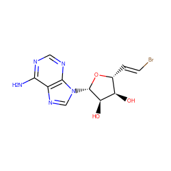 Nc1ncnc2c1ncn2[C@@H]1O[C@H](/C=C/Br)[C@@H](O)[C@H]1O ZINC000013738877