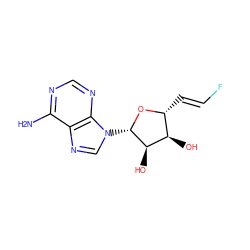 Nc1ncnc2c1ncn2[C@@H]1O[C@H](/C=C/F)[C@@H](O)[C@H]1O ZINC000003832337