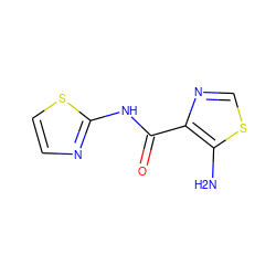 Nc1scnc1C(=O)Nc1nccs1 ZINC000028117715